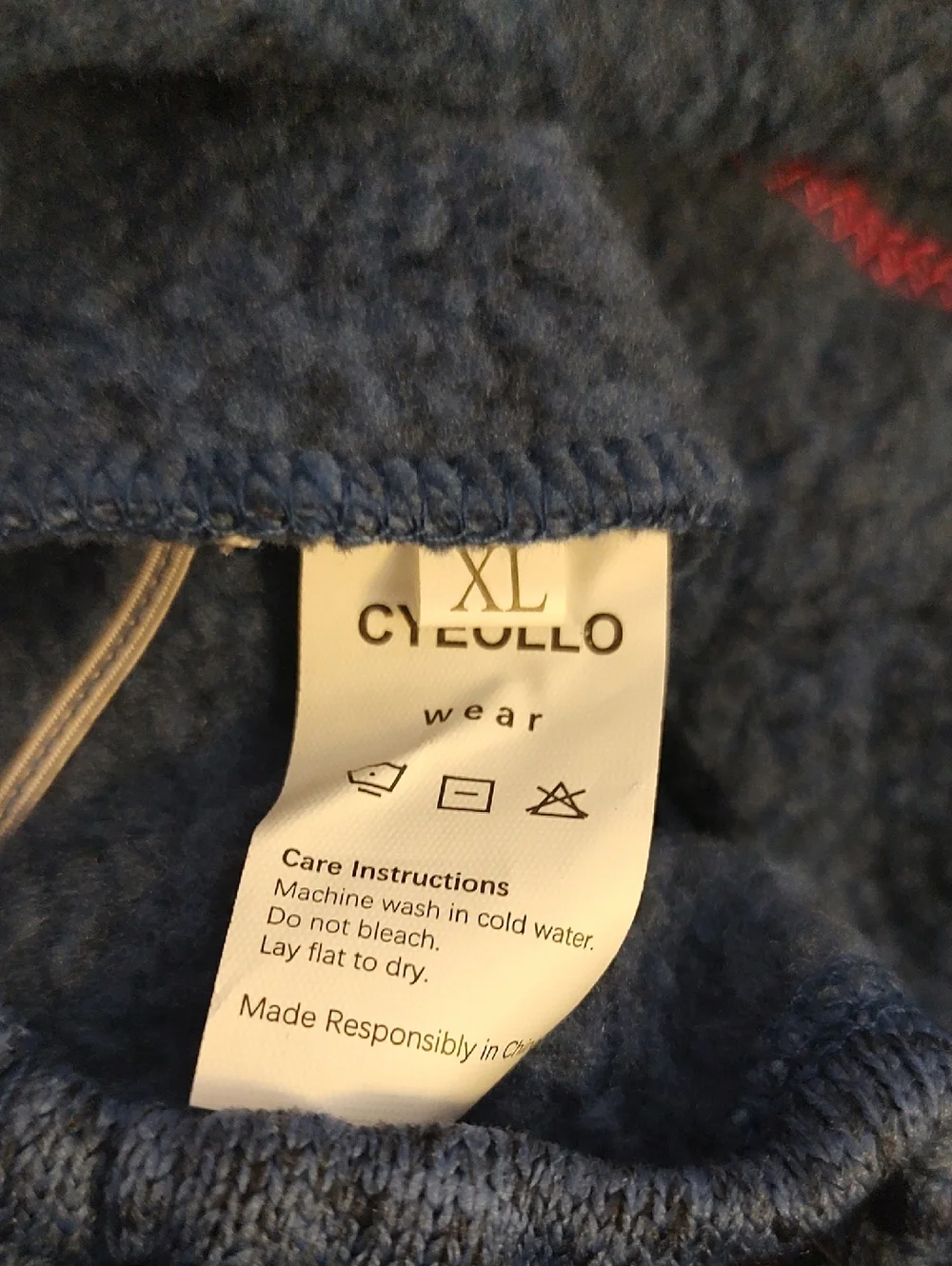 cyeollo XL Dog Jacket Coat Fleece Dog Blue with Pink Reflective